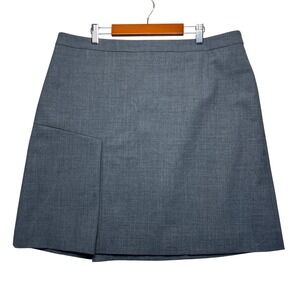 Emerson Rose Gray Wool Blend A-Line Skirt Pleated School Girl Women's 16 Preppy